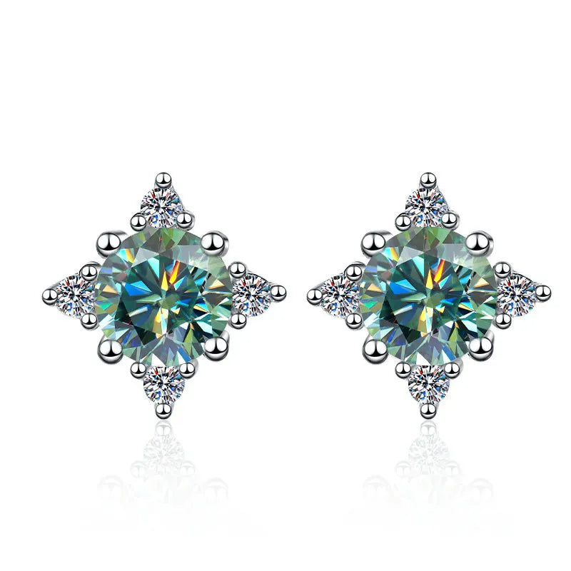 Star Black Moissanite Earrings
