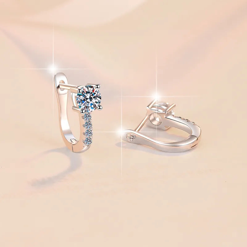 925 Sterling Silver Moissanite Earrings