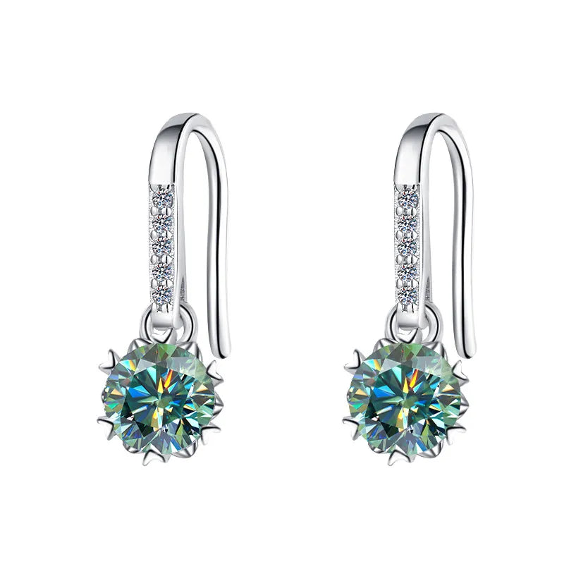 Snowflake 5mm Moissanite Earrings