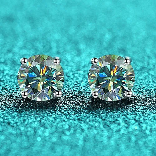 Color Moissanite Diamond Earrings