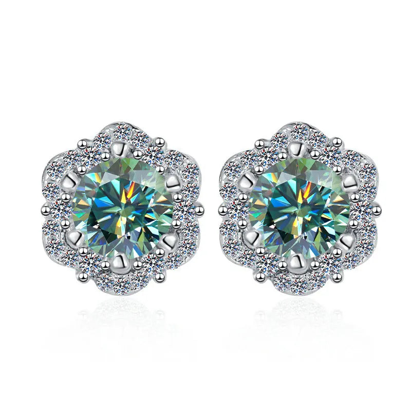 Color GRA Moissanite Earrings
