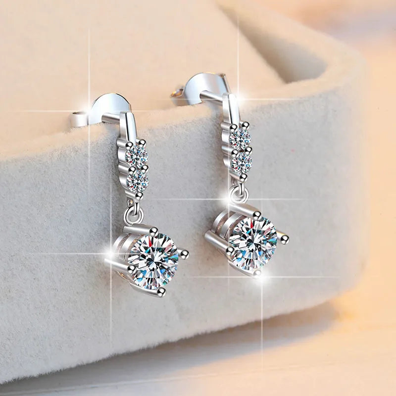 Fashion Moissanite Dangle Earrings