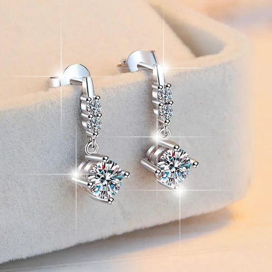 Fashion Moissanite Dangle Earrings