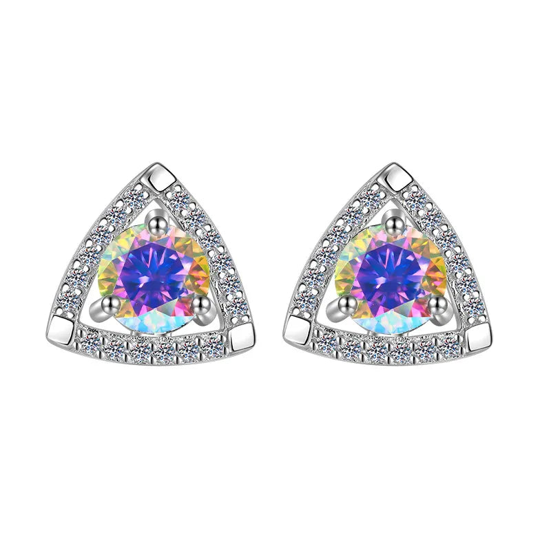 Triangular Shield Women's Moissanite Earrings
