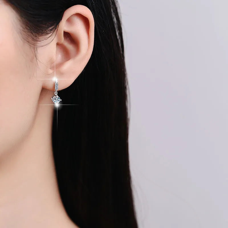 Fashion Moissanite Dangle Earrings