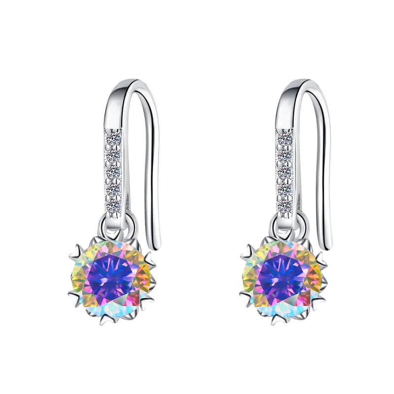 Snowflake 5mm Moissanite Earrings