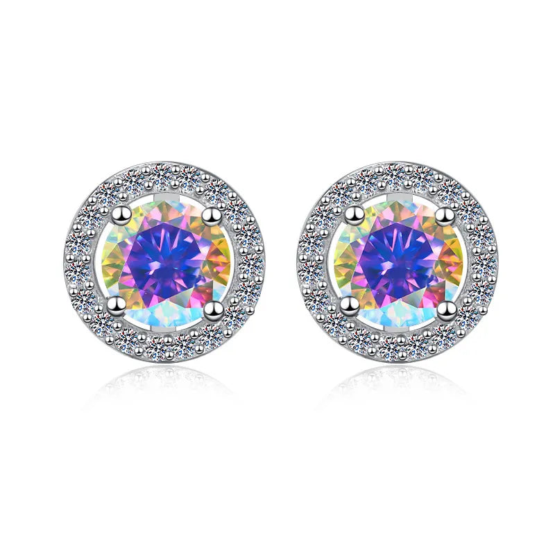 Advanced Blue Moissanite Earrings