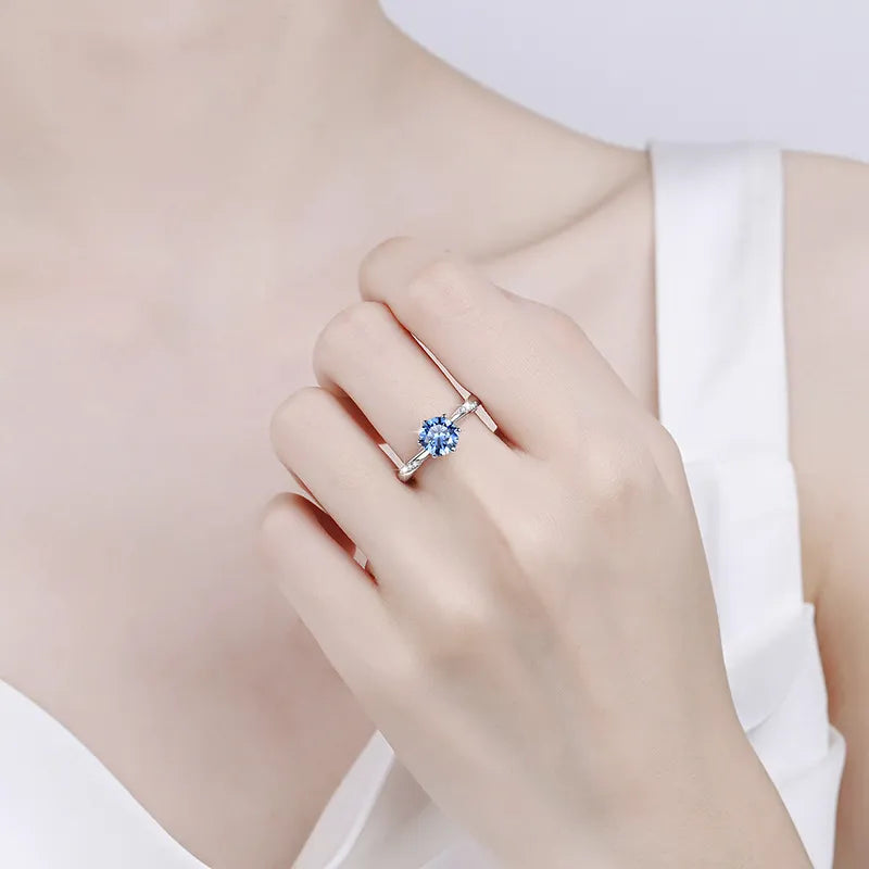 Colorful Moissanite Rings for Women