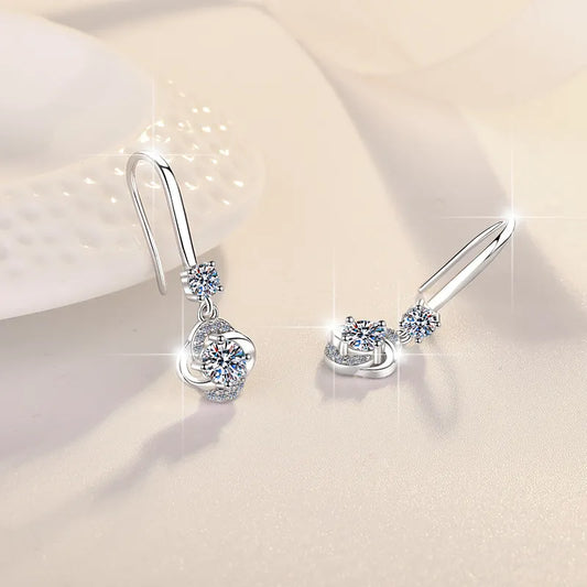Temperament Moissanite Drop Earrings