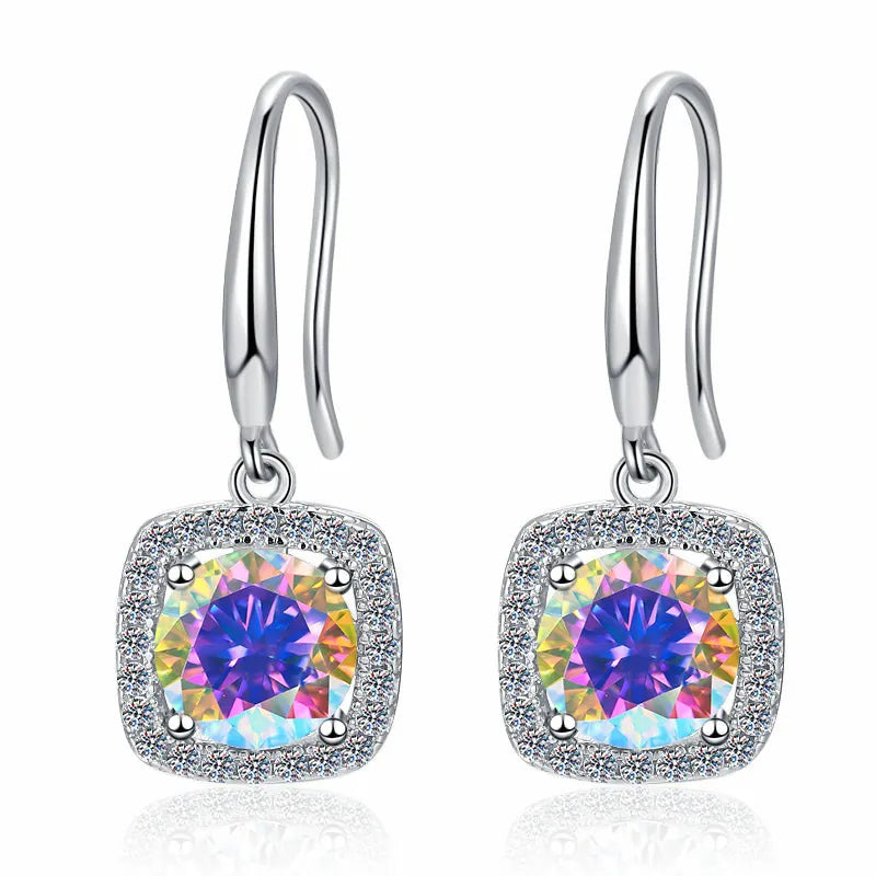 Personality Yellow Moissanite Earrings