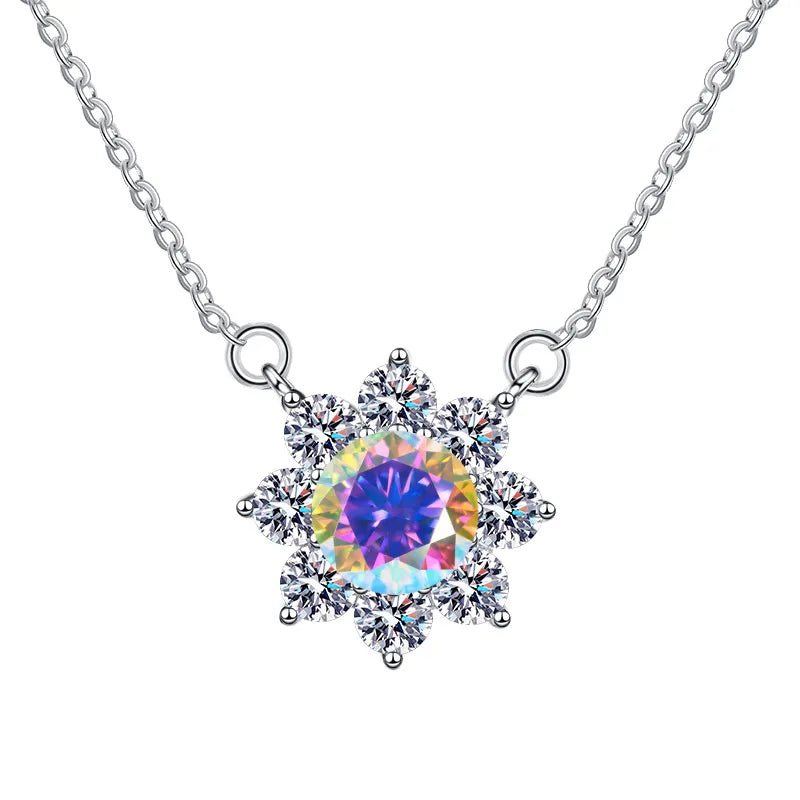 Snowflake 1 carat Moissanite Necklace
