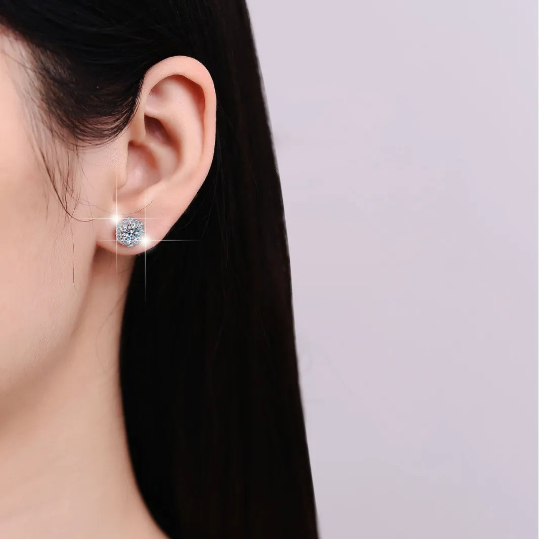 Color GRA Moissanite Earrings