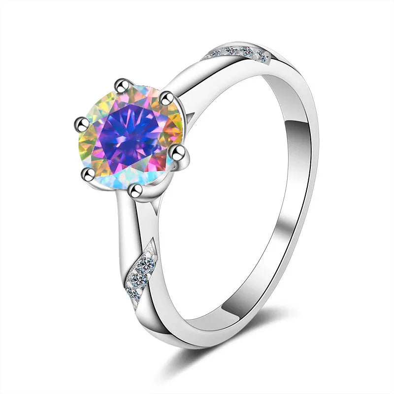 Colorful Moissanite Rings for Women