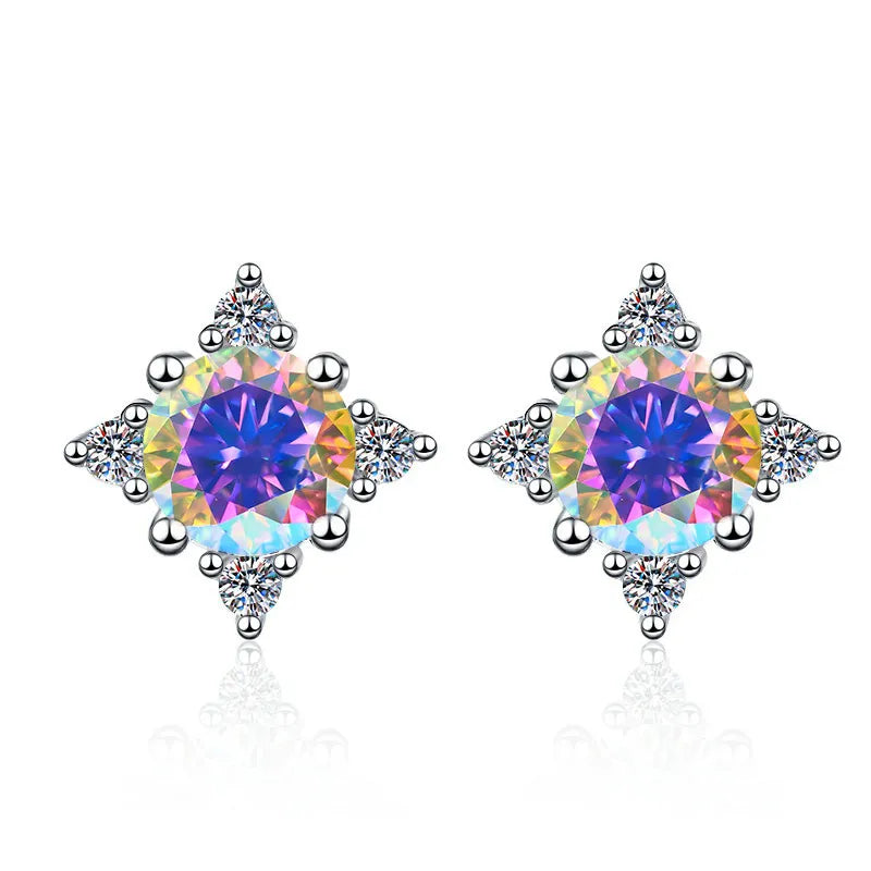 Star Black Moissanite Earrings