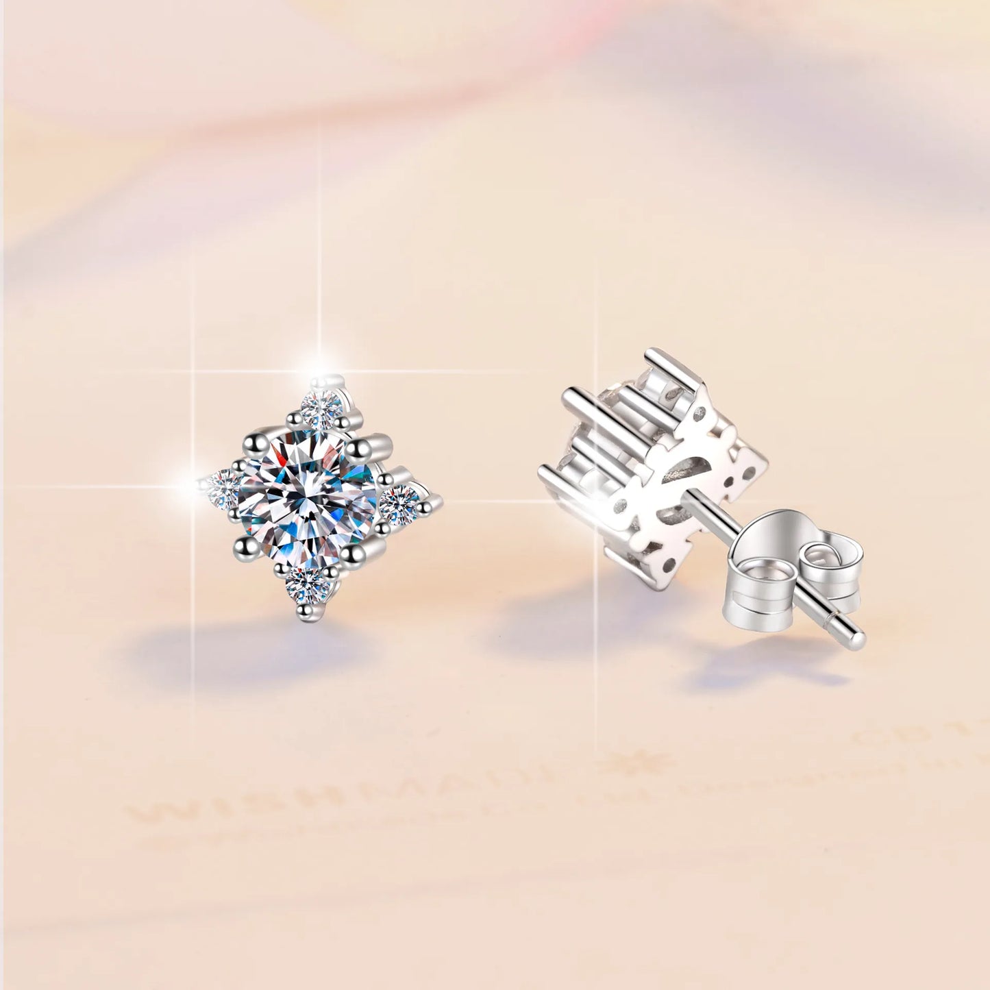 Star Black Moissanite Earrings