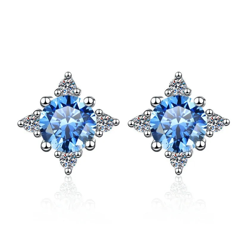 Star Black Moissanite Earrings