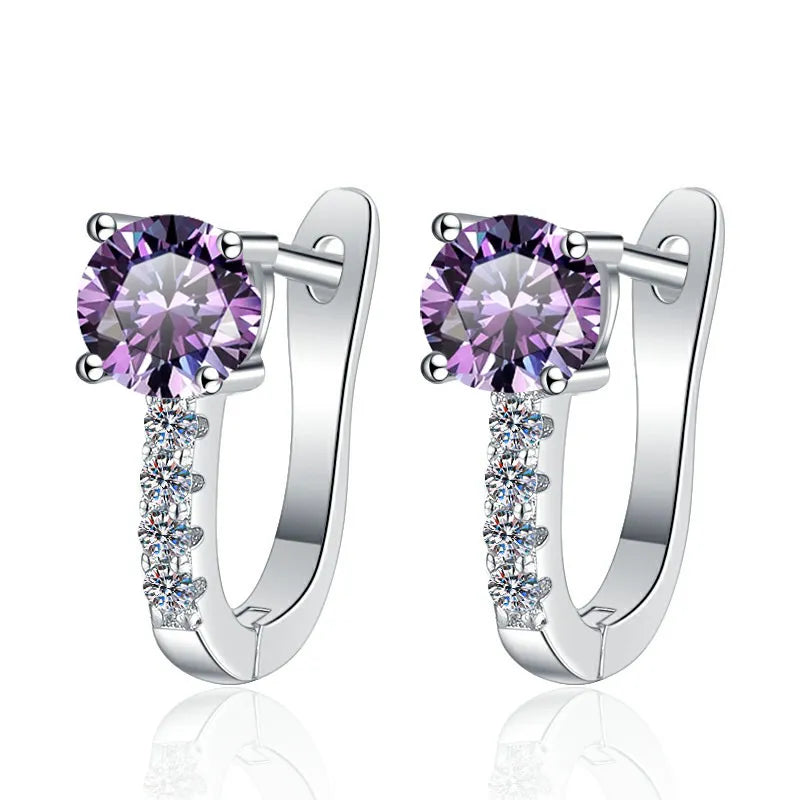 925 Sterling Silver Moissanite Earrings