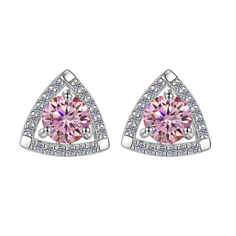 Triangular Shield Women's Moissanite Earrings