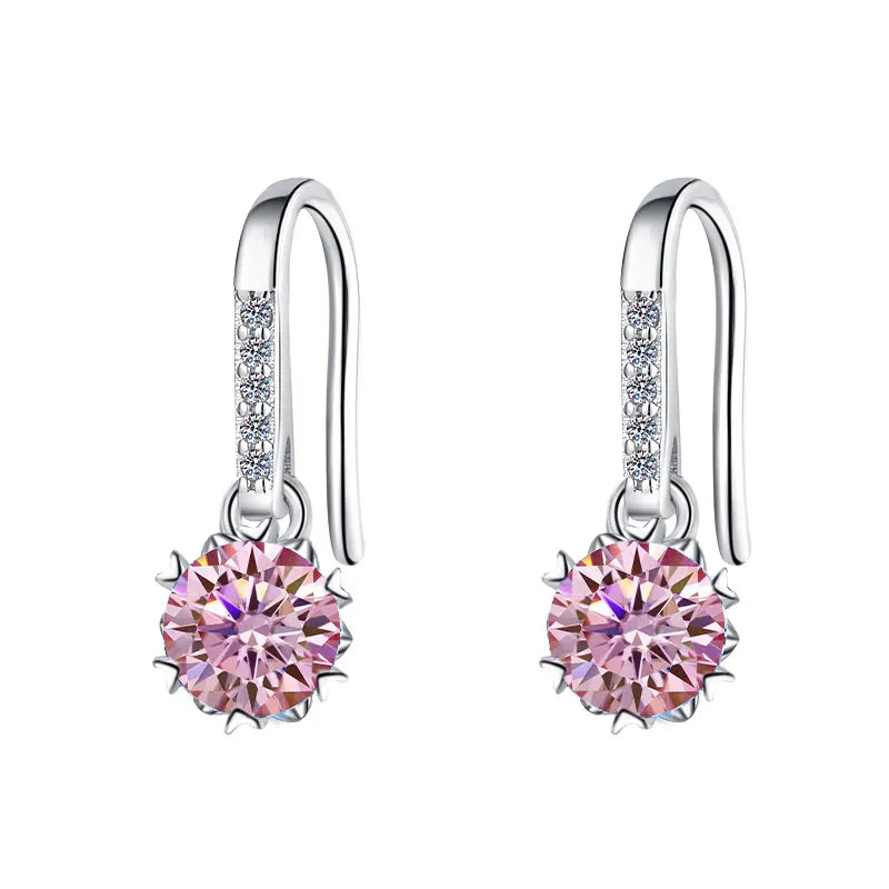 Snowflake 5mm Moissanite Earrings