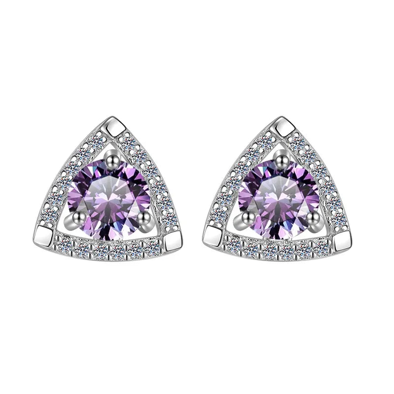 Triangular Shield Women's Moissanite Earrings