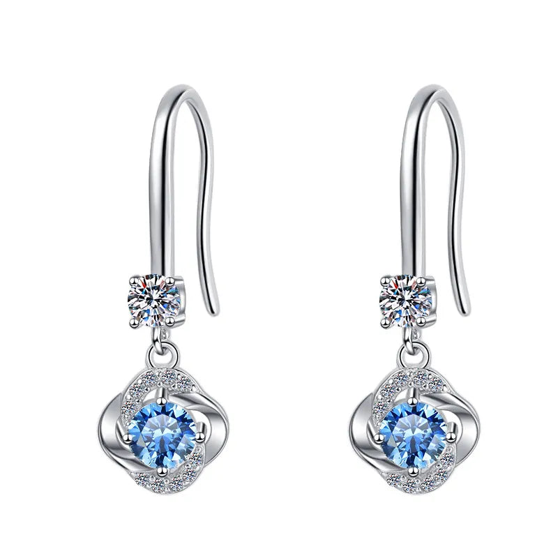 Temperament Moissanite Drop Earrings