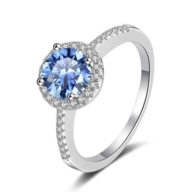 Dazzling 2 Carat Moissanite Ring 925 Silver
