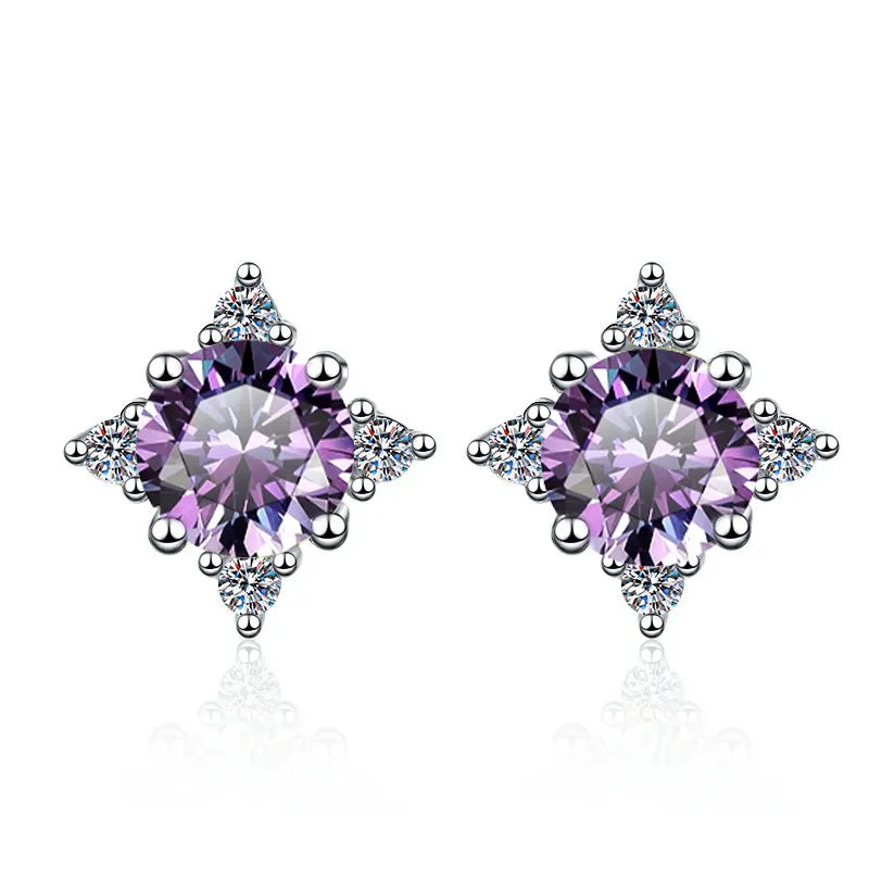 Star Black Moissanite Earrings