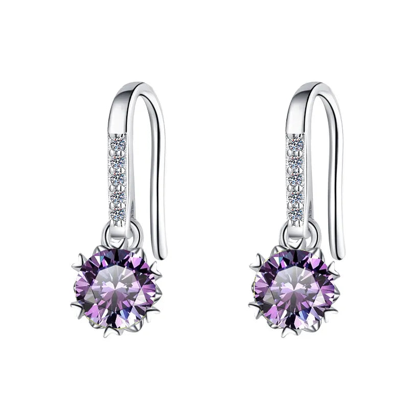 Snowflake 5mm Moissanite Earrings