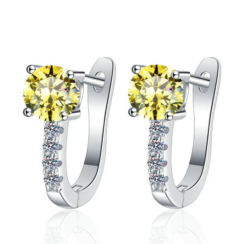 925 Sterling Silver Moissanite Earrings