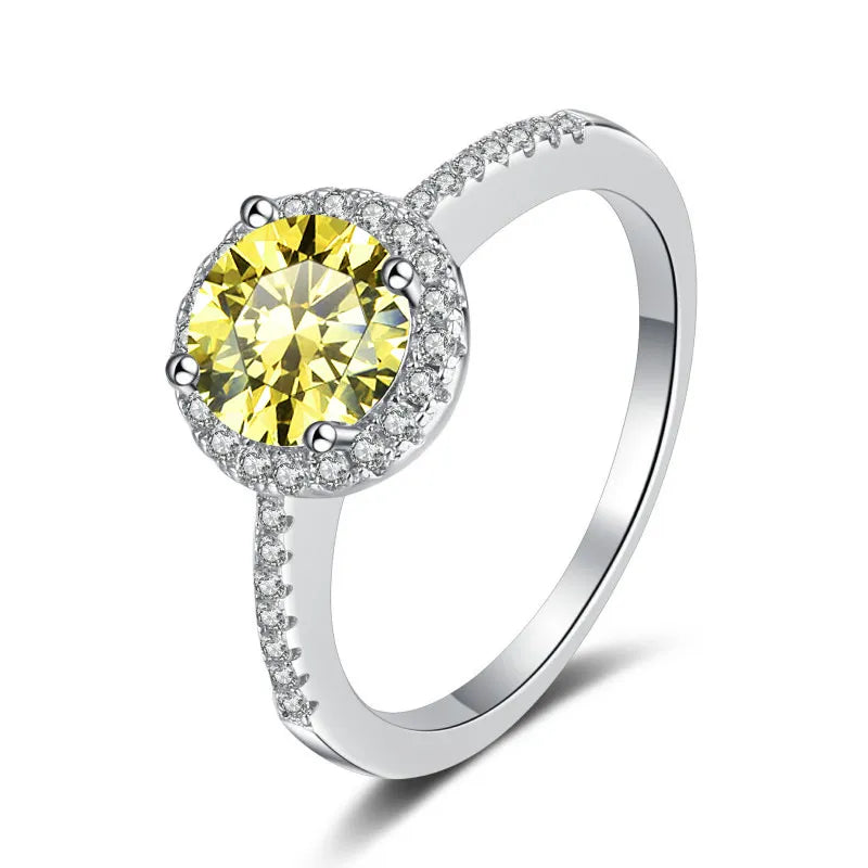 Dazzling 2 Carat Moissanite Ring 925 Silver