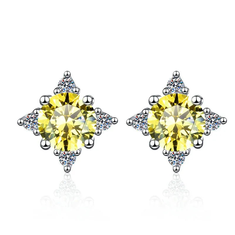 Star Black Moissanite Earrings