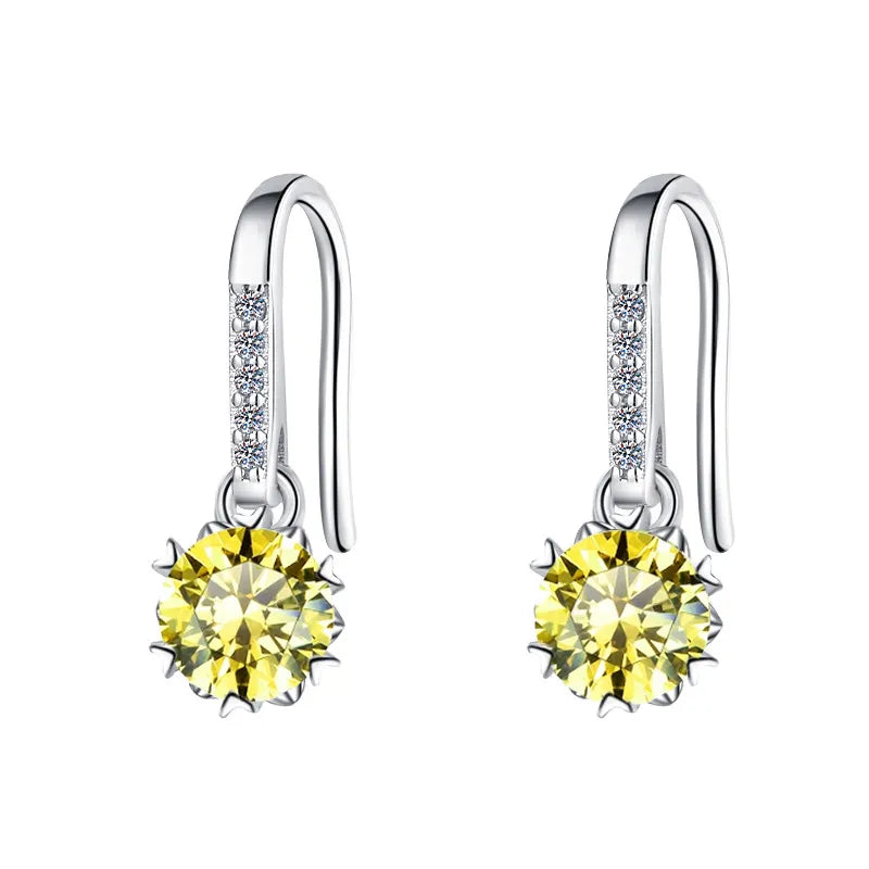 Snowflake 5mm Moissanite Earrings