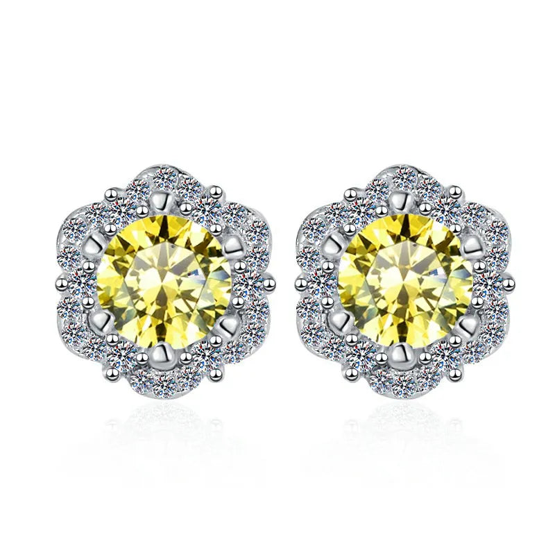 Color GRA Moissanite Earrings