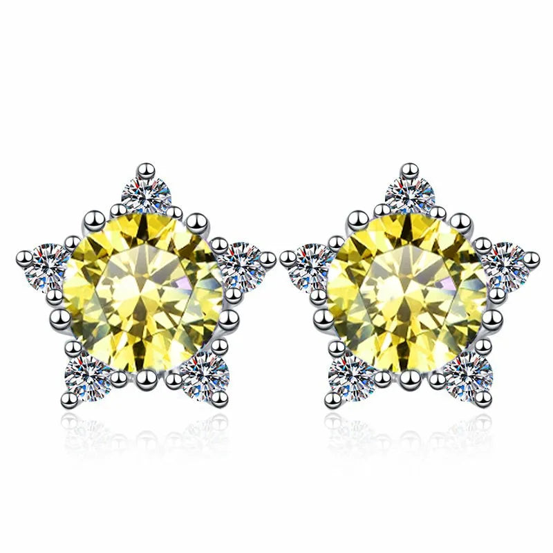Bague en argent sterling 925 avec moissanite 1 carat