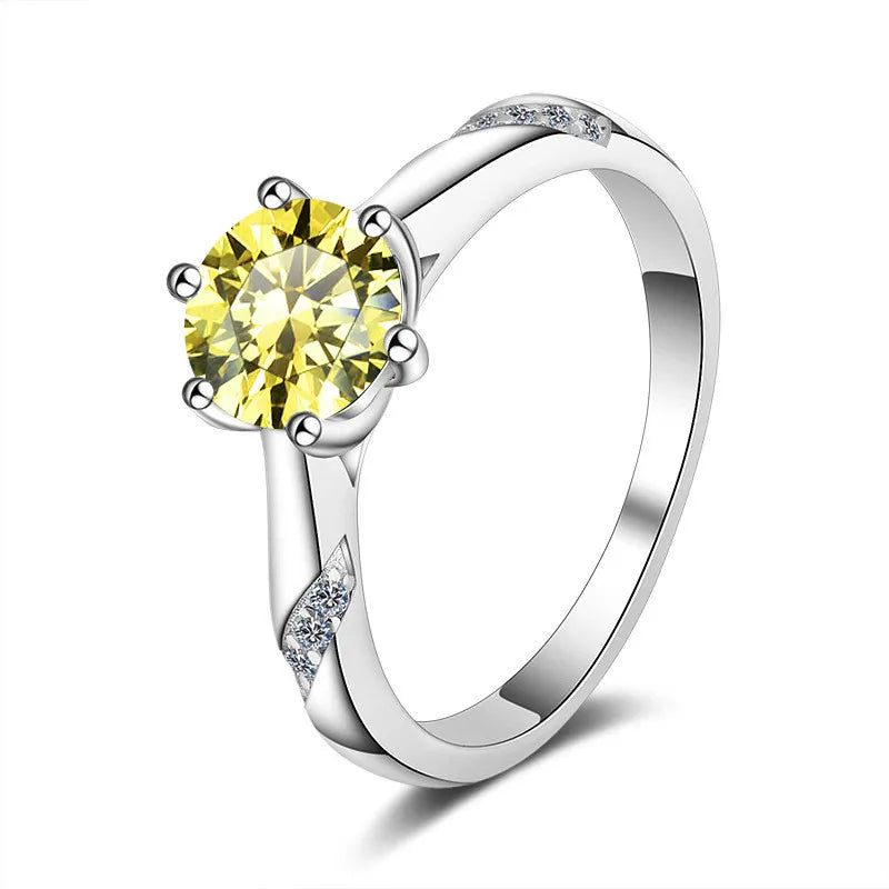 Colorful Moissanite Rings for Women