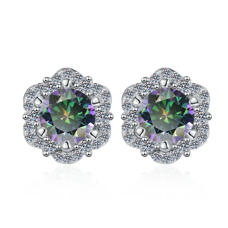Color GRA Moissanite Earrings