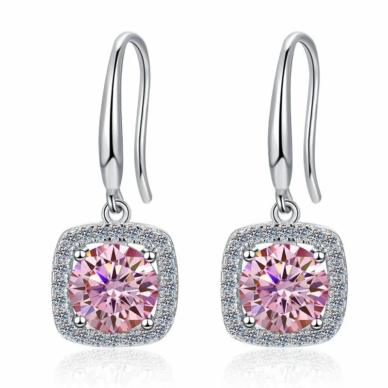 Personality Yellow Moissanite Earrings