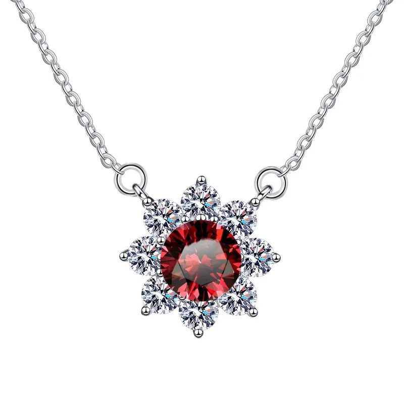 Snowflake 1 carat Moissanite Necklace