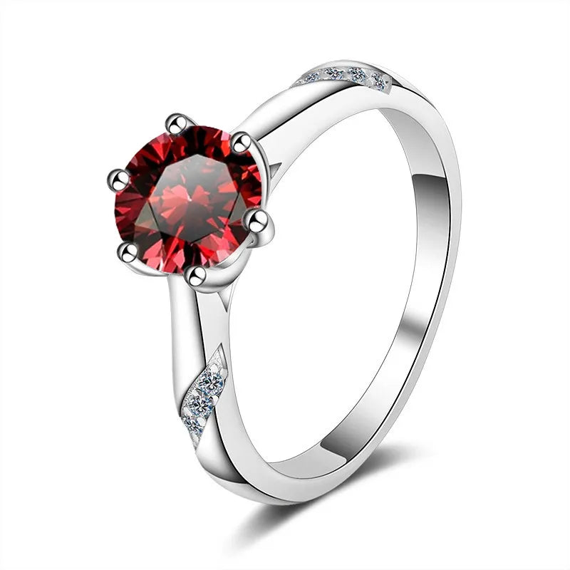 Colorful Moissanite Rings for Women