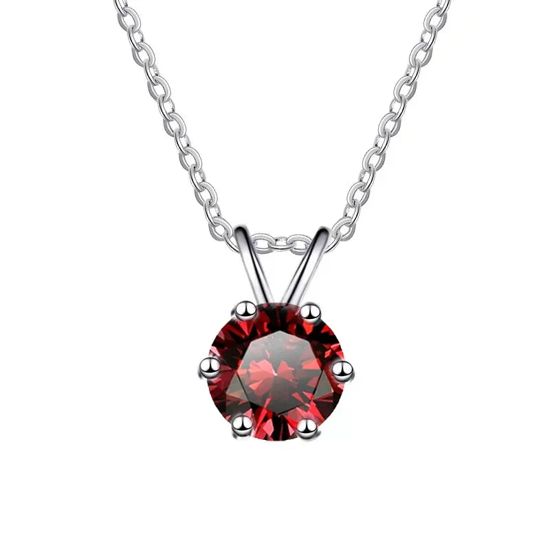 Color Moissanite Pendant Necklace