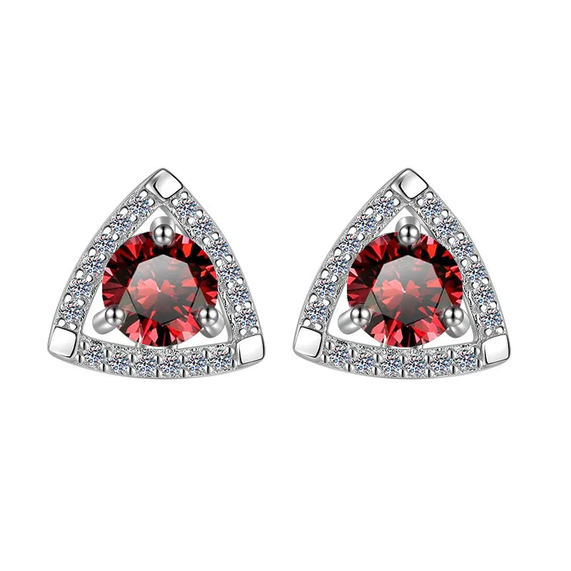 Triangular Shield Women's Moissanite Earrings