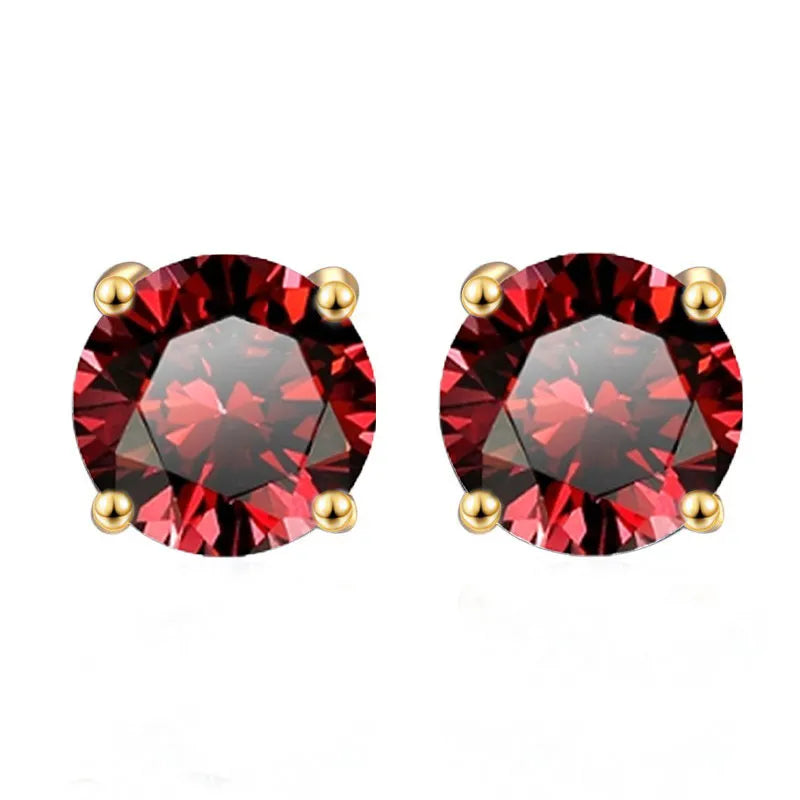 Plated 18K Gold Moissanite Studs