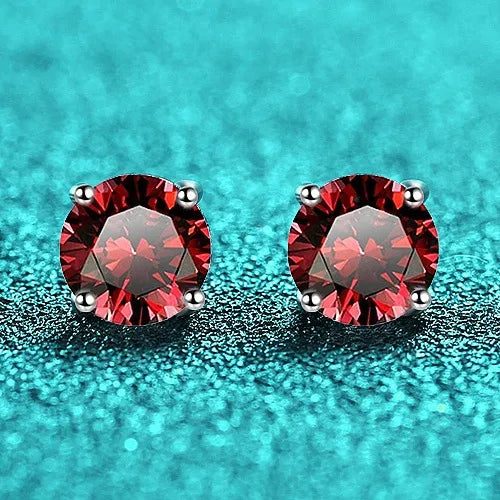 Color Moissanite Diamond Earrings