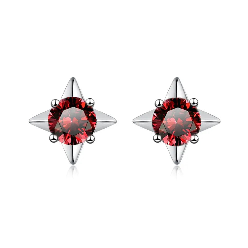Star Pink Moissanite Earrings