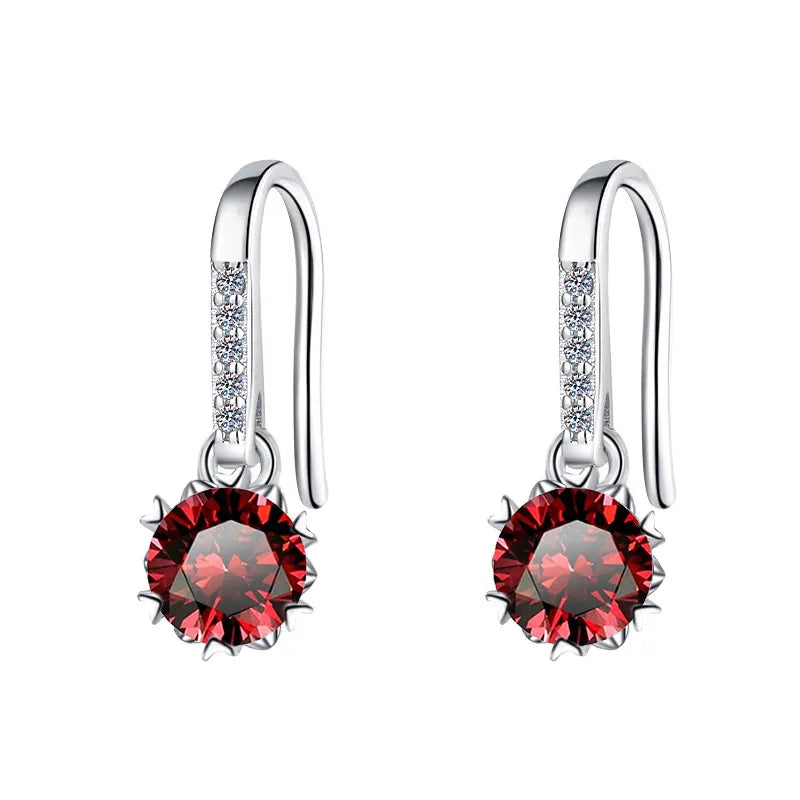 Snowflake 5mm Moissanite Earrings