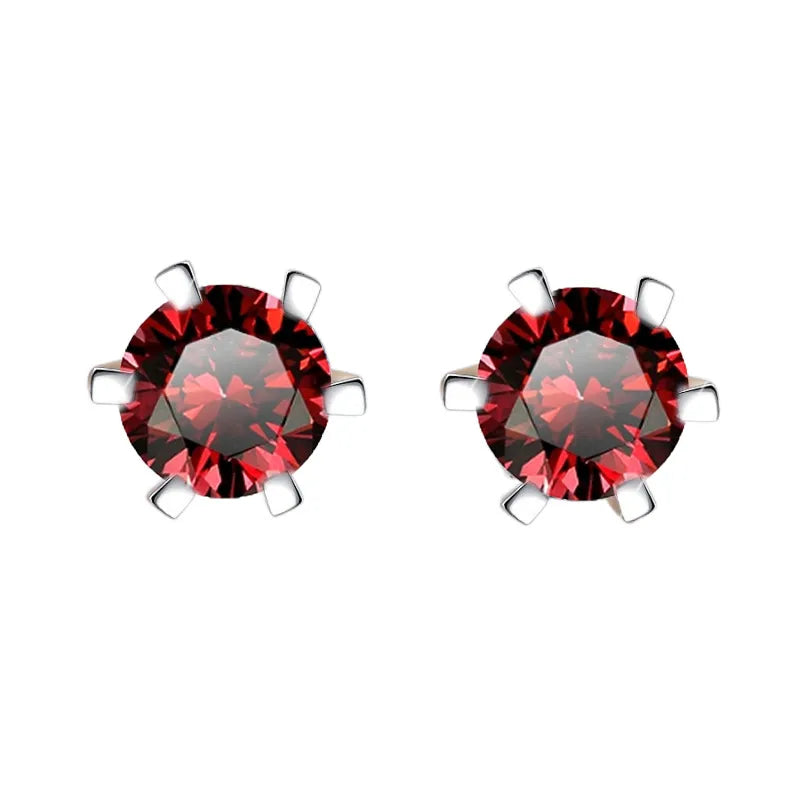 Color Moissanite Diamond Stud Earrings
