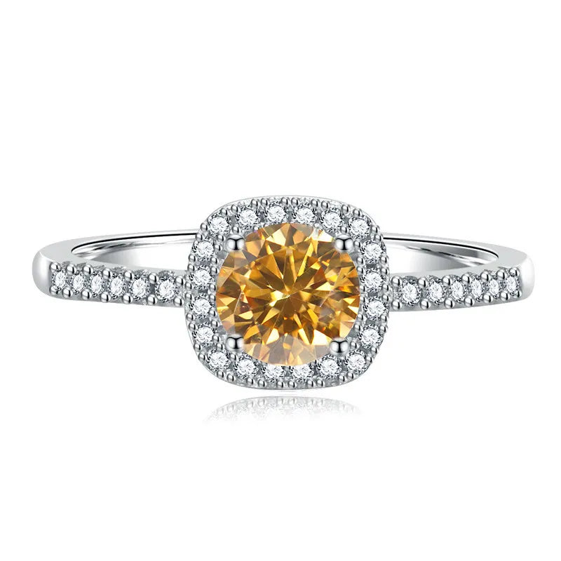 1 Carat Moissanite Ring 925 Sterling Silver