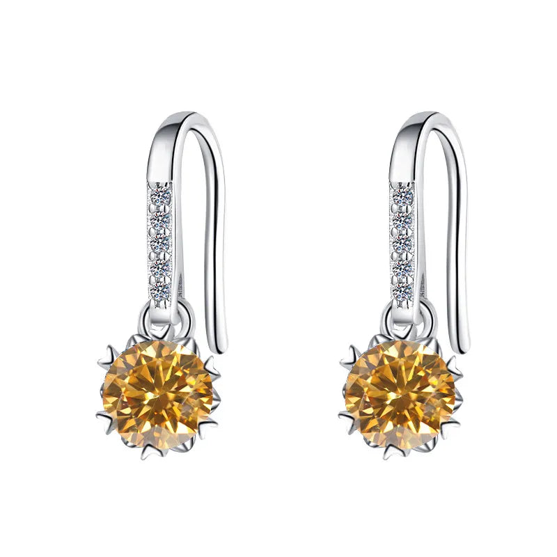 Snowflake 5mm Moissanite Earrings
