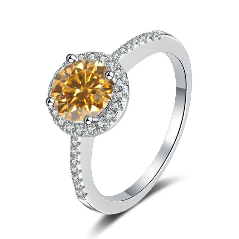Dazzling 2 Carat Moissanite Ring 925 Silver