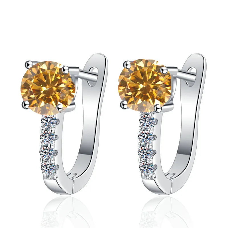 925 Sterling Silver Moissanite Earrings